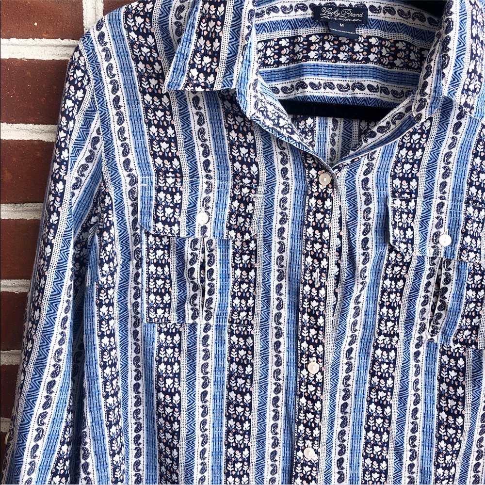 Lucky Brand Western Lightweight Knit Button-Down - Picture 5 of 6